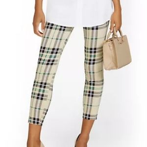 New york & company whitney slim canvas plaid pants LG SOLD OUT ONLINE